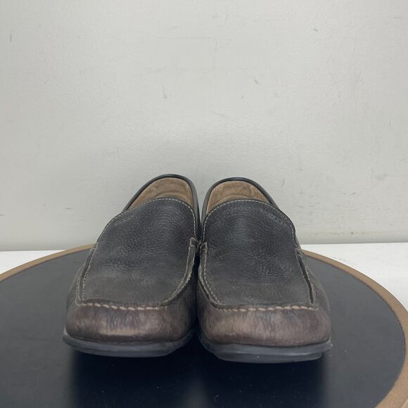 Ecco Fusion Loafers Men 8-8.5 Slip On Grained Leather Dark Brown Business Casual main image 6